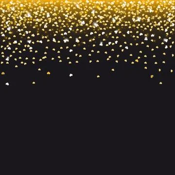 Falling golden hearts Illustrazione stock