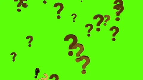 Falling Golden Question Stock Footage 319063529
