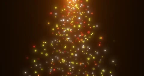 Falling golden sparkling particles on a black background 81 Video stock 310826151
