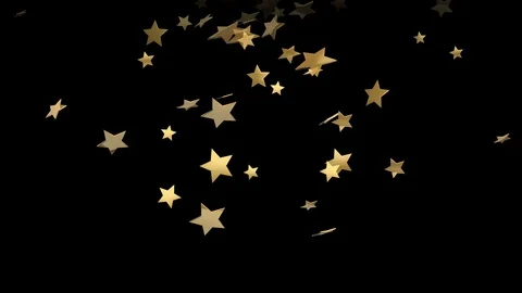 Falling golden stars motion graphics with dark background Stock Footage 123945990