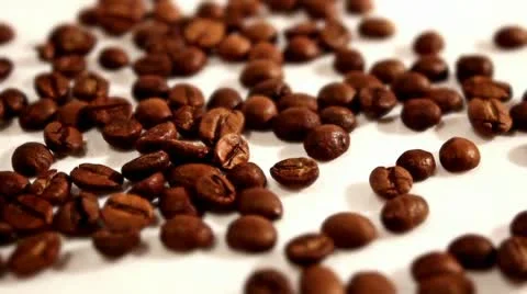 Falling grains of coffee Stock Footage 10786690