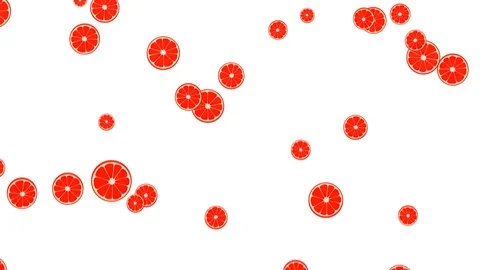 Falling Grapefruit 4K 60fps Background Stock Footage 111534201