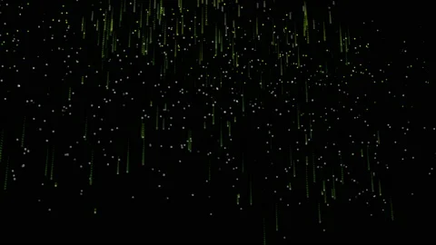 Falling green binary numbers representing computer code Stock Footage 157654254