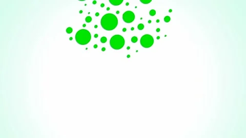 Falling green circles on a green background Stock Footage 130809252