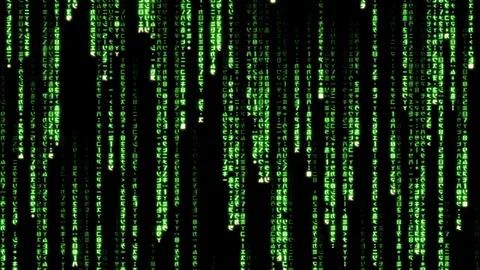 Falling Green code in the matrix style. Animation digital background Stock Footage 269124758