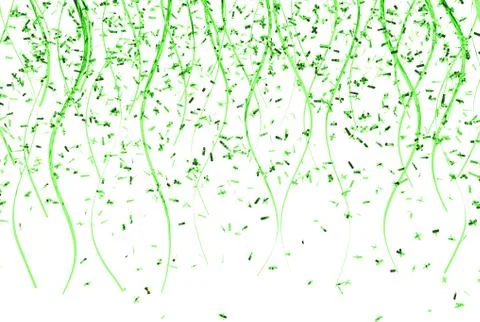 Falling green confetti Stock Illustration