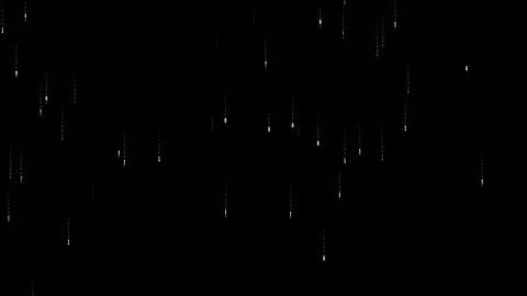 Falling green digits and zeros for matrix code background Видео 302474219