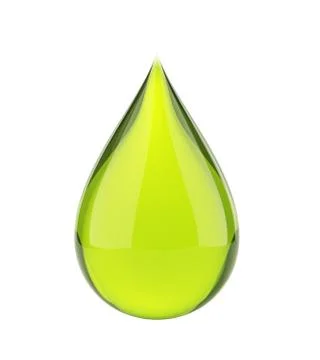 Falling green drop Stock Illustration