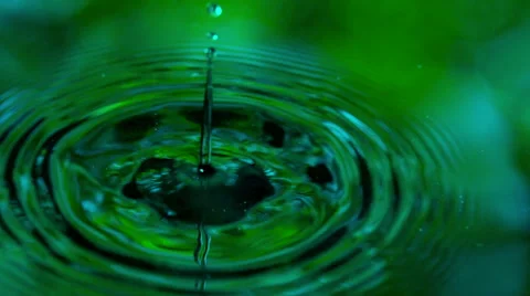 Falling Green Drops  Stock Footage 57172125