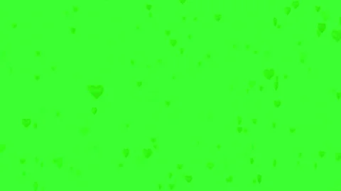 Falling green hearts animation on green screen background Stock Footage 328344402