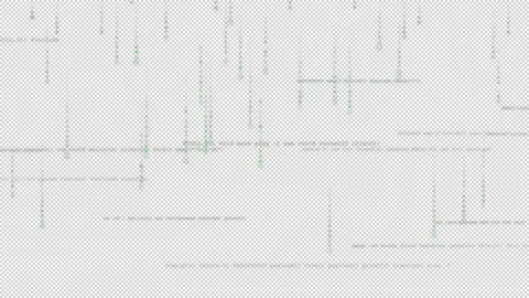 Falling green matrix hacker code and commands. VFX elements Vídeos de archivo 335218968