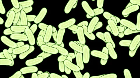 Falling Green Pill Shaped Objects Animation on Black Background Stock Footage 344714725