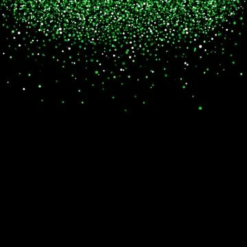 Falling green sequins. Stock Illustration