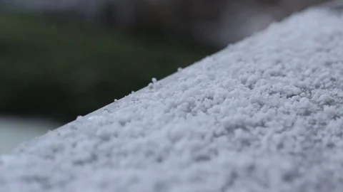 Falling hail, snow falling hard Stock Footage 70868225