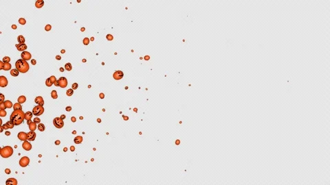 Falling Halloween Pumpkins Animation, Background, on Alpha Channel, Loop 库存影片 251253051