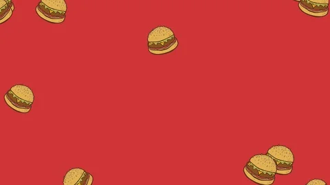 Falling Hamburger. 4K, 60fps Stock Footage 114193129