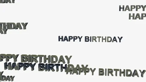 FALLING HAPPY BIRTHDAY LOGOS Vídeos de archivo 72826241
