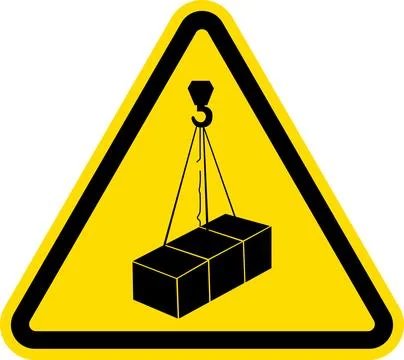 Falling hazard risk sign. Stock Illustration