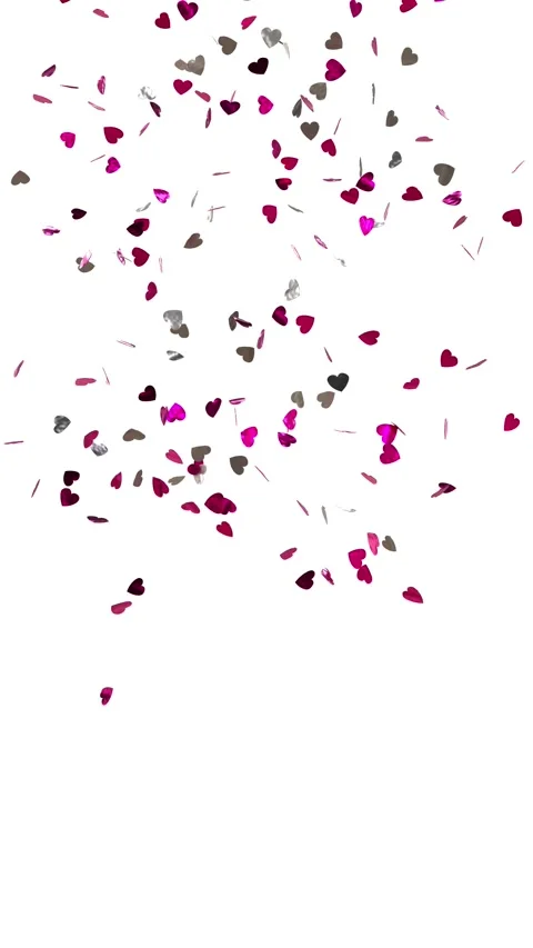 Falling Heart Confetti Animation for Valentine and Wedding .. 스톡 동영상 334109902
