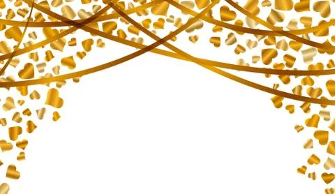 Falling heart confetti Stock Illustration