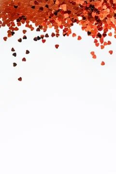 Falling Heart Confetti Stock Photos