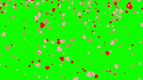 Falling heart on a green screen background. Valentine's day concept Stock Footage 122063260