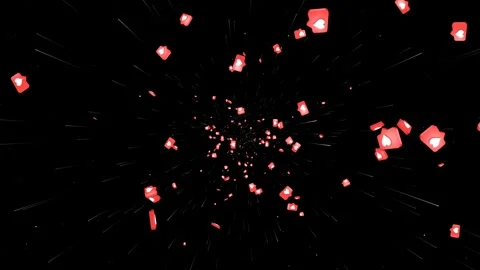 Falling Heart Social Media Message Animation Loop Stock Footage 261302284
