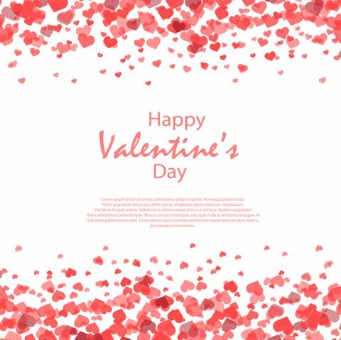 Falling heart for Valentine's Day background. vector Stock Illustration