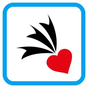Falling Heart Vector Icon in a Frame イラスト素材