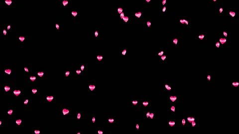 Falling Hearts background Stock Footage 100644235