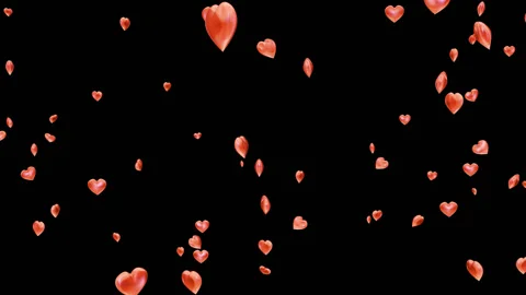 Falling Hearts background Stock Footage 100644354