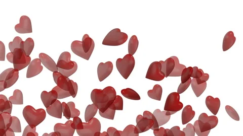 Falling hearts background Stock Footage 102166958
