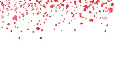 Falling hearts background. Vector illustration with a clipping mask. Valentines Stock Illustration