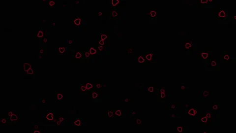 Falling hearts on black background. Stock-Footage 142797871