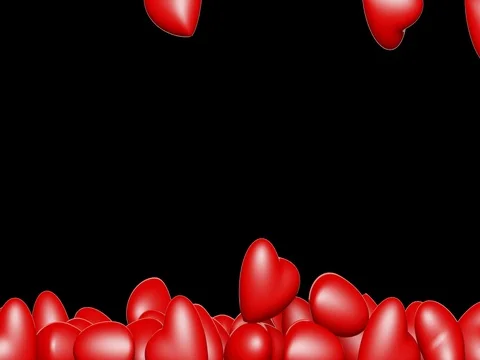 Falling hearts concept Stock Footage 75819961