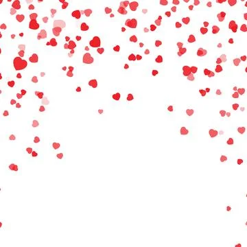 Falling hearts confetti background. Vector illustration with a clipping mask Stock Illustration