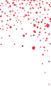 Falling hearts confetti background. Vector illustration with a clipping mask Stock Illustration