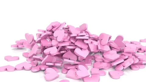 Falling hearts Stock Footage 71465266