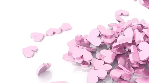 Falling hearts Stock Footage 71648577