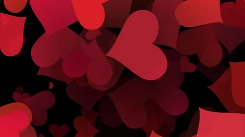 Falling Hearts Stock Footage 84986033