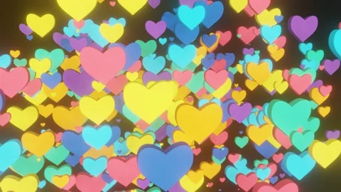 Falling hearts Stock Footage 195290572