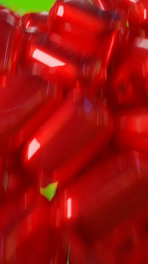 Falling hearts on a green screen background. Valentine's Day background. Stock Footage 257615354