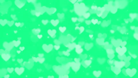 Falling Hearts Green Screen Background Loop Video stock 328163023
