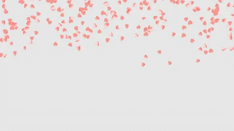 Falling hearts looped seamless animation with Alpha channel Stock Footage 146582469