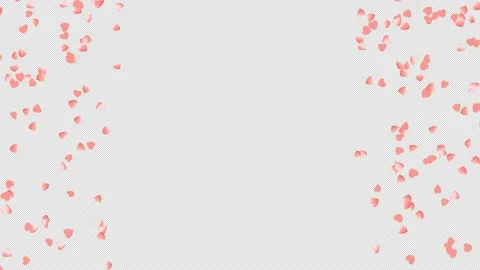 Falling hearts looped seamless animation with Alpha channel Stock Footage 147936197