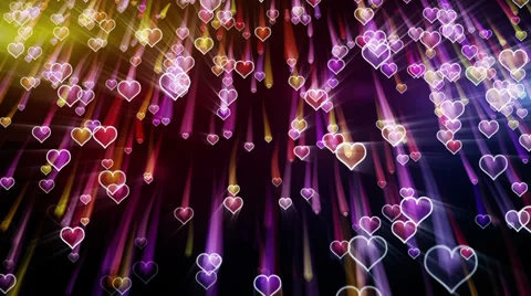 Falling hearts romantic loop background Stock Footage 31745363