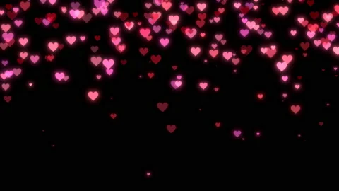 Falling hearts valentines day background video Stock Footage 147937065