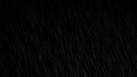 Falling heavy rain on black background for weather forecasts, cinematic overlays Stock Footage 336912139