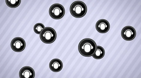 Falling helpline icons. Looping. Alpha channel. Stock Footage 63349748