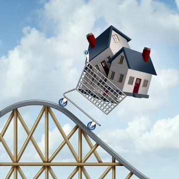 Falling Home Prices Stock Illustration